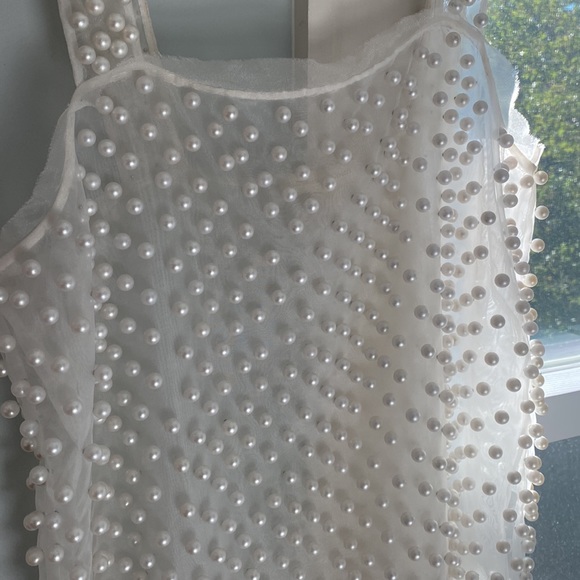 LoveShackFancy Kayana Pearl Mini Dress - Picture 2 of 4